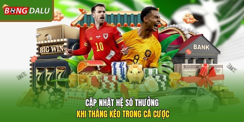 Cập nhật hệ số thưởng khi thắng kèo trong cá cược