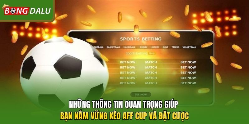 Những thông tin quan trọng giúp bạn nắm vững kèo AFF Cup và đặt cược 